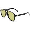 Le Specs. Le Specs TRAGIC MAGIC - Occhiali da sole per uomo e donna, forma rotonda, con protezione UV, tinta oliva/nero, Einheitsgröße