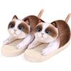 Openhahaha Pantofole Donna Gatto Invernali Peluche Calde Comode Antiscivolo Memory Foam Ciabatte da Casa Morbide Divertenti（Ragdoll）