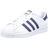 adidas Superstar, Scarpe da ginnastica basse Unisex - Bambini e ragazzi, Cloud White Night Sky Cloud White, 38 2/3 EU