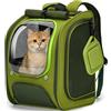 Pecute Zaino Gatto,Zaino a Bolla per Gatti di Grandi,Ergonomia,Verde