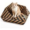 PETNOVO Cuccia Pieghevole da Viaggio per Gatti con Tiragraffi Integrato, Rifugio Salvaspazio per Casa e Auto, Design Leggero e Richiudibile, Cuccia per Gatti da Interno dal Look Moderno, Nero