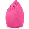 Green Bean© Poltrona a sacco con schienale 60x60x90cm - Cuscino per interni 220Lt riempimento accogliente e lavabile - Cuscino da pavimento pouf sedia sgabello