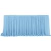 WWQQKJ Gonna da Tavolo in Tulle, Garza da scrivania in Tulle Fluffy Romantico per Torte, Compleanni, Battesimi, tavoli di Nozze, Decorazione di Natale(Blu Foschia,6FT/183x77cm)