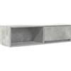 Mhdvray Mobile TV basso, sospeso, grigio cemento, 100 x 31 x 25,5 cm, mobile TV in legno per montaggio a parete, moderno, con cassetto e scomparto per soggiorno
