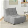 EUGAD Poltrona Imbottita da Terra, Sedia in stile Togo, Bean Bag, Grigio