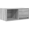 Mhdvray Mobile TV basso sospeso, grigio Sonoma, montaggio a parete, 60 x 31 x 25,5 cm, in legno con cassetto e scomparto aperto, per soggiorno