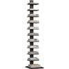 HOMCOM Libreria Verticale a Colonna Alta con 11 Ripiani, Libreria Scaffale Salvaspazio Slim, Scaffale Portaoggetti Industriale per Soggiorno, Camera da Letto Ufficio Angolo, 34.5x41.5x163.5 cm, Nero