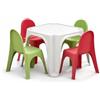 AVANTI TRENDSTORE - Kerim - Set arredo da gioco per bambini composto da un tavolo e 4 sedie in plastica colorata, perfetto sia per interni che per esterni.
