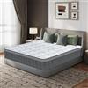 YIDATONG Materasso Matrimoniale 160x200 cm, materasso Ibrido Memory Foam e Molle Insacchettate, Ergonomico 10 Zone, Media Rigidità, Antibatterico, Traspirante, Anallergico, Certificato Oek-Tex, Altezza 30cm