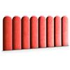 Muralo Pannelli Imbottiti per Pareti in Velluto Magic Velvet 30x80 cm - Cuscino da Parete Decorativo, Design Moderno e di Lusso per Camera da Letto e Soggiorno - Rosso