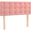 vidaXL Testiera Rosa 80x5x78/88 cm in Velluto
