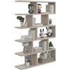 KUBUTKU Libreria da parete, 100 x 70 x 18 cm, design moderno, per soggiorno, camera da letto, ufficio e cucina (cashmere)
