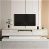 MSMOK 180 x 38 x 45 cm, moderno mobile TV con tre cassetti e uno scomparto aperto, lucido con luci LED che cambiano colore