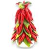 SICILIA BEDDA CAPACI Pianta Piramide di Peperoncini in vasetto, Pregiata Ceramica, Due opzioni Misura (1Unità) - h 22 cm