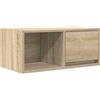 Mhdvray Mobile TV sospeso in rovere Sonoma, 60 x 31 x 25,5 cm, mobile basso da parete in legno con cassetto e scomparto, salvaspazio per TV e soggiorno