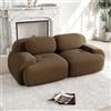 Kuczn Divano angolare modulare in corduroy, divano senza braccioli, divano con funzione letto, in schiuma ad alta densità 32D, design profondo, fondo antiscivolo, per soggiorno e camera da letto