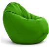 Bruni Classico M Verde - Pouf Sacco, Pouf Poltrona a Forma di Goccia, Poltrona a Sacco da Interno ed Esterno, Beanbag per Soggiorno e Camere, Fodera Lavabile, con Imbottitura