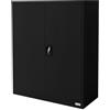 ML DESIGN modern living ML-Design Armadio per Archiviazione con Serratura Nero 90x40x109 cm Acciaio Schedario 3 Ripiani Regolabili in Altezza Armadio per Ufficio a 2 Ante Mobiletto Portadocumenti Armadietto Schedario
