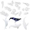 Woohome NA Woohome 20 Pz Stampo in Silicone 3D Mini Riempitivo in Resina Stampo, Mini Medusa Mini Balena Mold Filler 3D Resina Filler Stampa Stereo Riempitivo per Mestieri Gioielli DIY