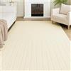 Sonive Tappeto da Cucina Motivo a Linee, Impermeabile, Antiscivolo, Lavabile, Morbido per Interni/Esterni (Soggiorno, Camera, Cameretta) 120x170 cm Beige