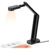 Kitchbai 8MP Telecamera e Visualizzatore di Documenti USB, 4K Webcam per formato A3, con Luce LED a 3 Livelli, Inversione dell'immagine, Pieghevole, Doppio Microfono, Per demo dal vivo, Conferenze Web