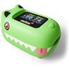 Pulox PO-230 Pulsiossimetro per bambini - In verde con adesivi - Misurazione della saturazione di ossigeno e della frequenza cardiaca