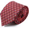 BRERA 67 Cravatta Uomo Bordeaux Fiori Elegante in Seta | Cravattino per Completo 150x7 | Cravatte Slim per Vestito da Cerimonia e per Abiti da Lavoro