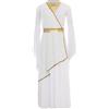 Miutii Ragazze Dea Greca Abito Abiti Romani Antichi Abiti Da Principessa A Maniche Lunghe Abiti Da Principessa Bianco Toga Vestito Anziani Abbigliamento Romano
