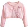 Yimutian Bambina Cardigan Elegante Bolero Corto con Maniche Lunghe Girocollo Coprispalle Abito Coprire Vestito per Bambine e Ragazze