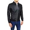 Evoga Giubbotto Giacca Uomo Nero Ecopelle chiodo Giubbino Bomber Moto Slim Fit (XL, Nero)