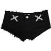 Generico Pantaloncini Jeans Donna Sexy con Frange di Lana Aderenti E Modellanti Vita Bassissima per Nightclub Pole Dance E Look Hot Pantaloncini Femminili Europei