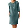 LKRSEEF Vestito Donna Estivo Vestiti Estivi Donna Abiti Lunghi Lungo Elegante Tubino Svasati Abito Mare Cotone Cerimonia Curvy Corto in Taglie Forti da 4XL Caftano Lino Boho Chic Spiaggia Primaverile