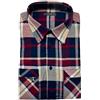 Siry Work Camicia Flanella Uomo Quadri Camice in Flanella Uomo Regular Fit Casual Tinto Filo 100% Cotone con doppio Taschino sul Petto e Chiusure a Zip Art. MOENA (IT, Testo, XL, Regular, Regular, 0375)