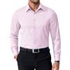 WINKEEY Camicia Uomo Maniche Lunga Camicie No Stiro Business Camicia Senza Rughe Regolare Fit Elegante Casual,Rosa L
