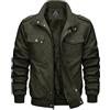 MAGCOMSEN Giacca invernale da uomo in pile caldo giacca bomber militare da lavoro casual giacca a vento cappotto con tasche multiple
