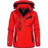 Geographical Norway Reine Lady - Giacca Cappuccio Softshell Impermeabile Donna - Giubbotto Antivento - Attività Escursioni Running Autunno Inverno Primavera