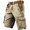 Generico Pantaloni Corti Uomo Cargo, Bermuda cargo uomo pantaloncini Sportivi Leggero leggero Pantaloncini Tattici con Tasche Laterali Casual Pantalono corti da Lavoro Militari Comode Trekking pantaloncino