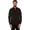 Ciabalù Camicia Uomo Elegante Slim Fit Avvitata in Cotone Collo Classico (as6, Alpha, 3X_l, Regular, Regular, Nero, 3XL)