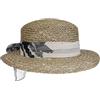 LIERYS Seagrass Cappello di Paglia Stile Estivo Cappello da Sole con Fascia Tessuto e Fiocco Made in Italy Donna Estate Primavera