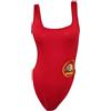 Alleyon Bay Watch Hobie costume da bagno donna costumi da bagno cosplay bagnino giubbotti di salvataggio Halloween Carnevale rosso S