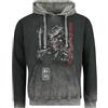 Iron Maiden Uomo Felpa con Cappuccio Grigio 100% Cotone Regular