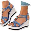 Generisch Sandali estivi da donna, sandali estivi con cinturino con strass, per il tempo libero, da donna, sandali leggeri con design a clip, per la spiaggia, compagno di tutti i giorni, comodo tacco
