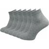 GAWILO Calzini da donna Quarter in 100% puro cotone (6 paia | 10 paia) | Piedini senza cuciture pressanti sulle dita dei piedi, Grigio chiaro | 6 paia, 39-42