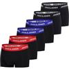 JACK & JONES Boxer da uomo, confezione da 6 pezzi, basic, elasticizzati, biancheria intima, stile retrò, in cotone, nero, rosso, verde, blu, grigio, S, M, L, XL, XXL, 3XL, 4XL, 5XL, 6XL, 7XL