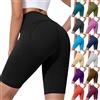 Xinaroue Leggins Corti Donna Anticellulite Pantaloncini Palestra Push up Vita Alta con Compressione Graduata Collant Sportivi Estivi per Fitness, Yoga E Corsa Modellanti E Snellenti