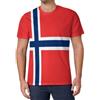 MULERN Maglietta Maglia da Calcio retrò con Stampa Bandiera Norway, Scollo a Rotondo a Maniche Corte, Maglietta da Uomo per Abbigliamento Casual e Sportivo