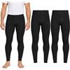 Leedya Calzamaglia Termica Uomo in Caldo Cotone, Made in Italy - Pantalone Intimo Invernale, Set da 2 o 4 Pezzi, Bianco o Nero, Taglie S-3XL