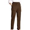 Generic Pantaloni in velluto a coste da donna con elastico in vita pantaloni a coulisse gamba dritta vestibilità rilassata pantaloni invernali elasticizzati larghi leggeri da lavoro pantaloni da salotto con