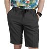 RE&X JEANS COUTURE Re&x Pantaloncini Uomo Estivi Lino Cotone Casual con Tasche, Tessuto Leggero e Traspirante per L'Estate (46, Black)