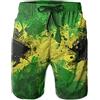 Generic Pantaloncini da Bagno Jamaica Flag Tronchi per La Spiaggia da Uomo con Tasche E Coulisse Pantaloncini da Spiaggia Asciugatura Rapida Calzoncini Beach per Estate, Piscine, Nuoto M